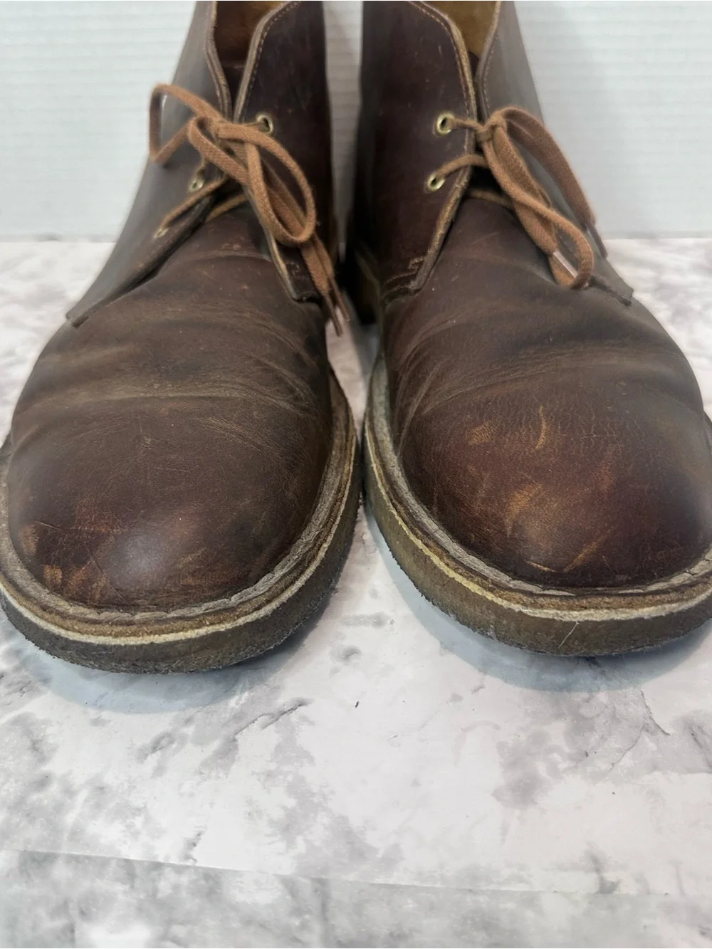 Clarks Originals Desert Boots Brown Leather Chukka Boots Men's Size 13
